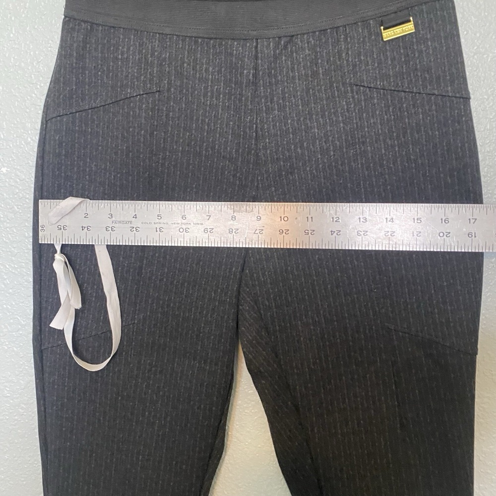 Marc New York Pinstripe Tapered Slacks Medium Black Pull On - Picture 8 of 15